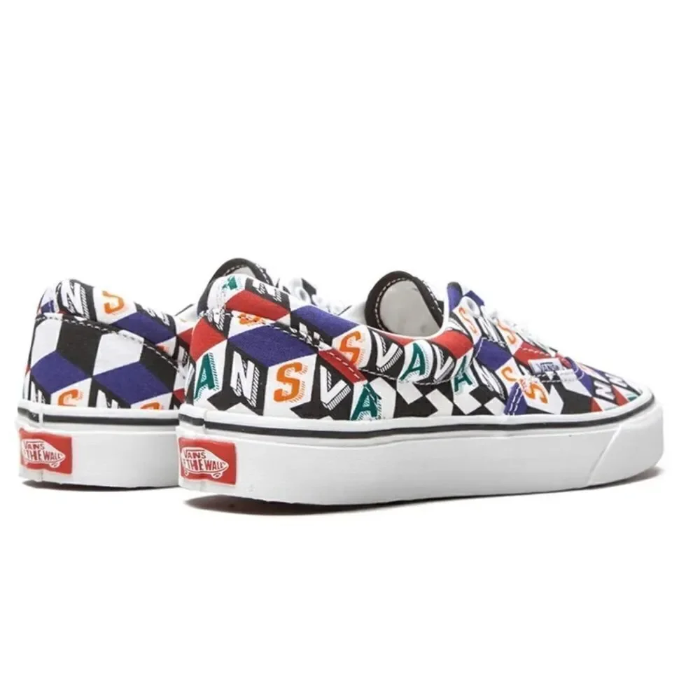 New VANS UA Era Checker Cube Multi / True White Mens 9 - Picture 3 of 11